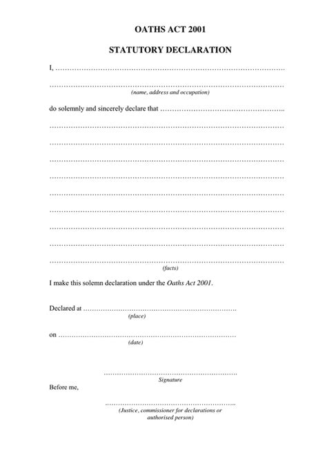 statuatory declaration|Iba pa.